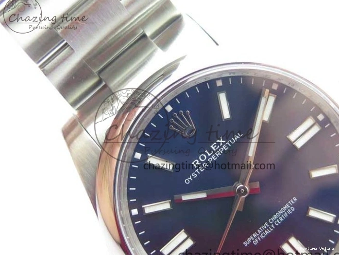 0103 FashionForward Oyster Perpetual 41mm 124300 ROF 1:1 Best Edition 904L Steel Dark Blue Dial on SS Bracelet A 2666